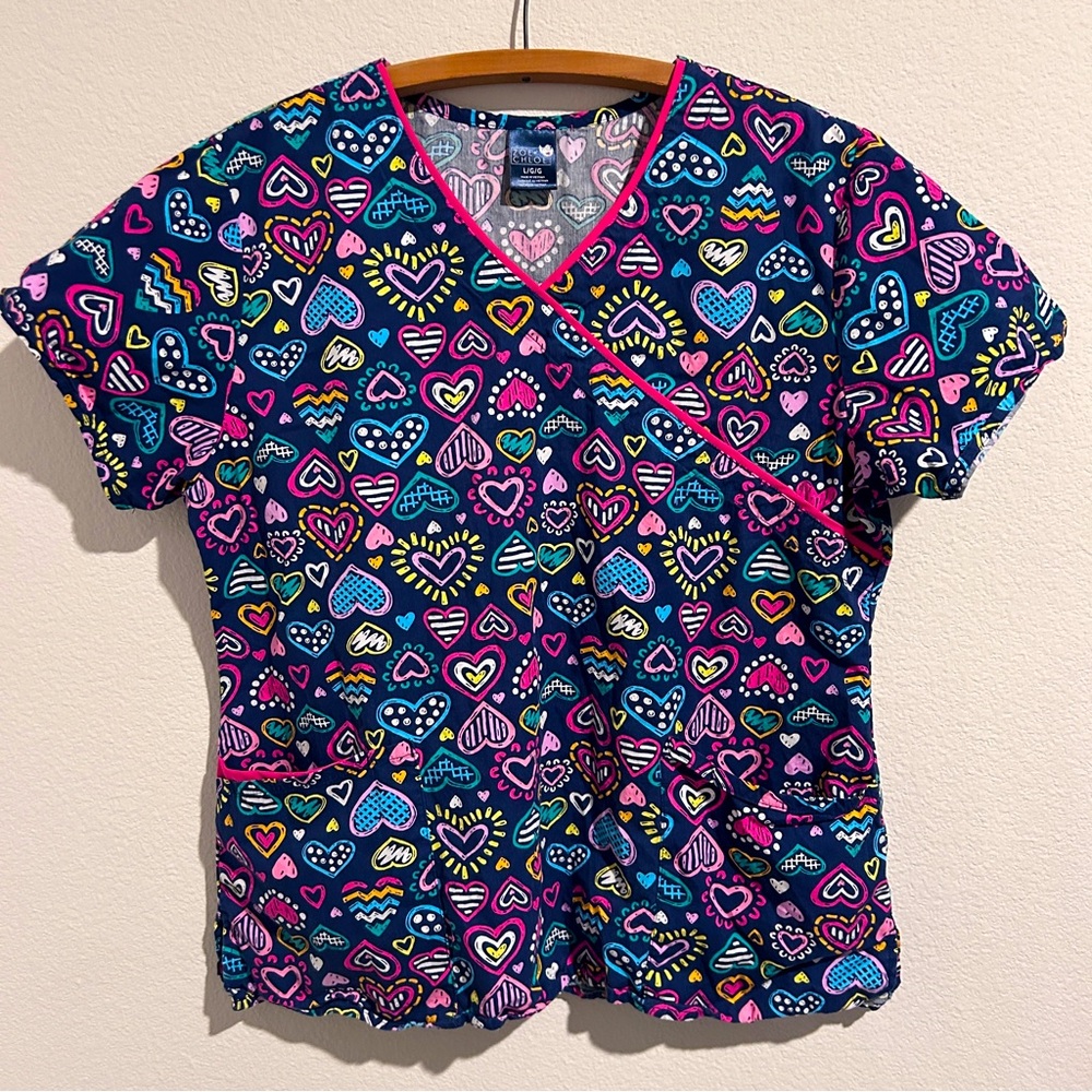 Zoe + Chloe Scrub Top Women’s Large
